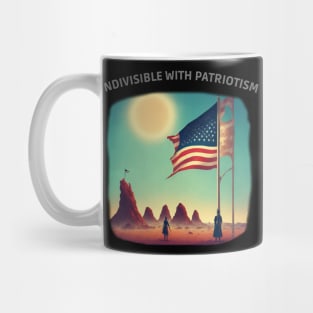 Indivisible with Patriotism Mug